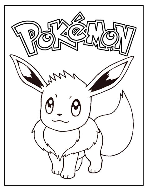 Sensational Pokemon Eevee Coloring Pages Pokemon Coloring Pages
