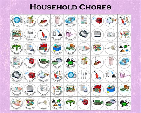 Diy Chore Magnets All 6 Sets Of Chores Behaviors And Etsy