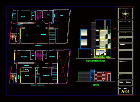 House 3 Floors Dwg Block For Autocad Designs Cad