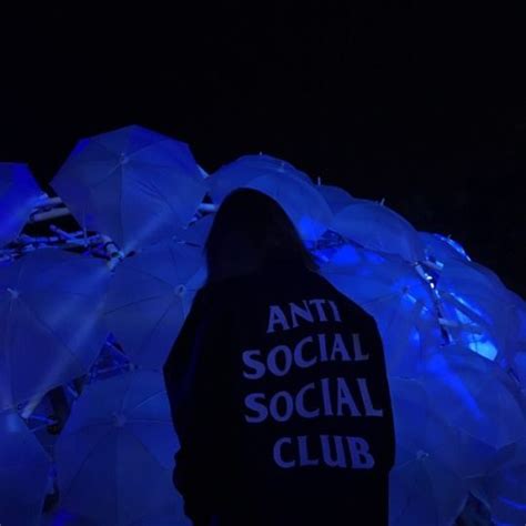 Anti Social Social Club Blue Aesthetic Dark Blue Aesthetic Grunge