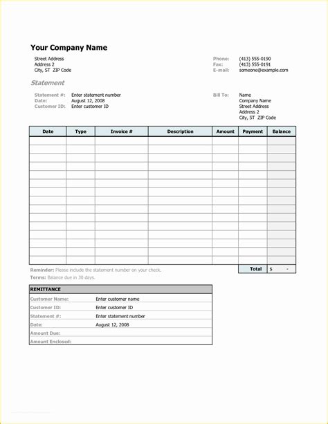 Billing Invoices Free Printable