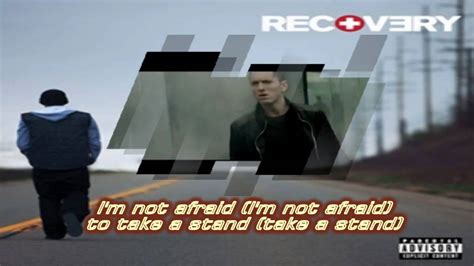 Eminem Not Afraid With Lyrics Youtube Music