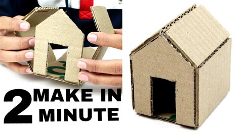 How To Make A Cardboard House With Dimensionsin 2 Minute Youtube