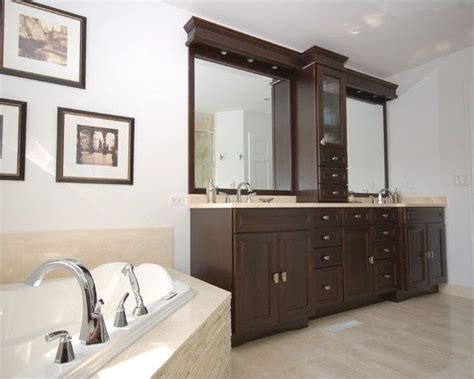 However, for couples, time spent in the bathroom can increase for all of the wrong reasons. Double Vanity with Center Tower | Bathroom Master Bath ...