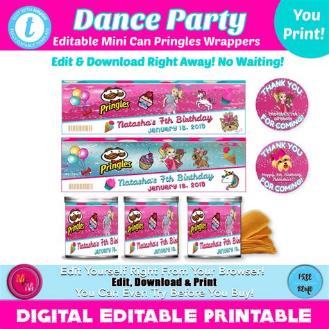 Paper And Party Supplies Musical Pringles Label Custom Pringles Label