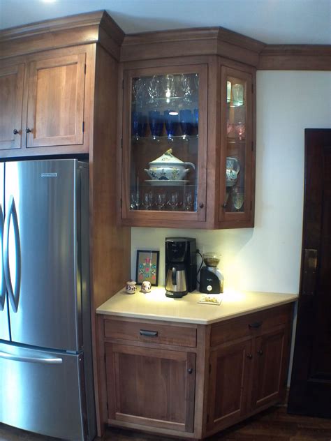Dark Stained Inset Kitchen Cabinet With Glass Doors Kitchen Reno Dream