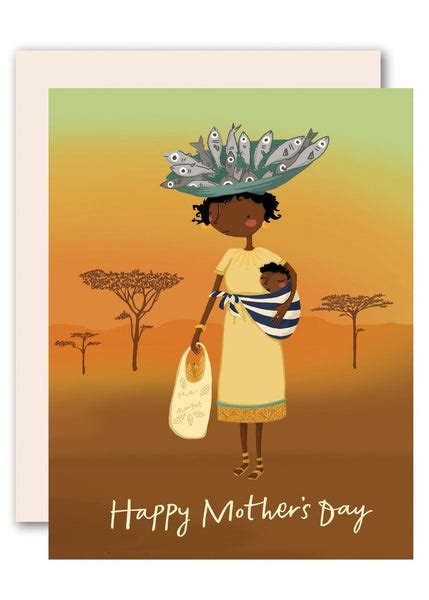 African Happy Mothers Day Card By Pencil Joy
