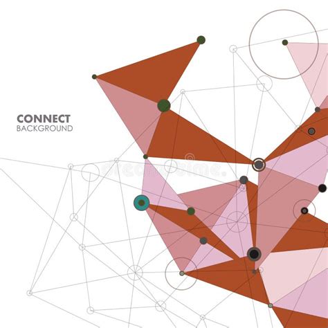Abstract Polygonal With Connecting Dots And Lines Connection Science