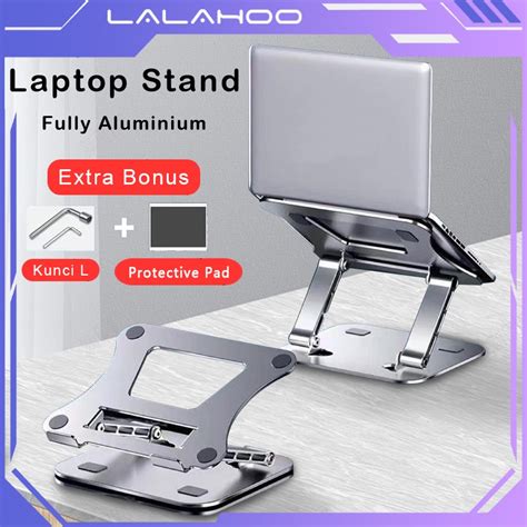 Jual Aluminium Laptop Stand Holder Dudukan Lipat Liftable Tablet