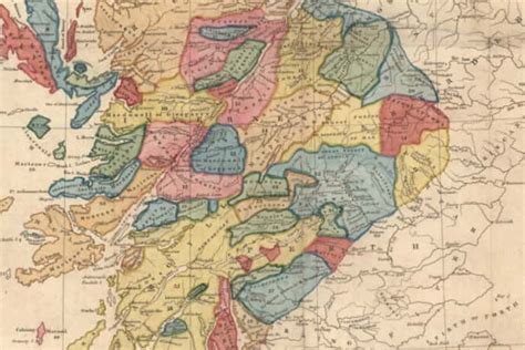 Map The 18th Century Territories Of Scotlands Clans Map Scottish