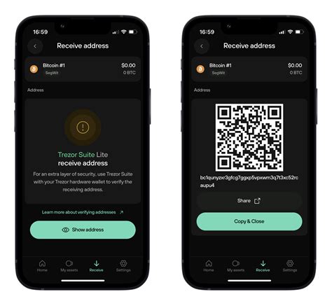 Trezor Suite Lite Mobile App Features