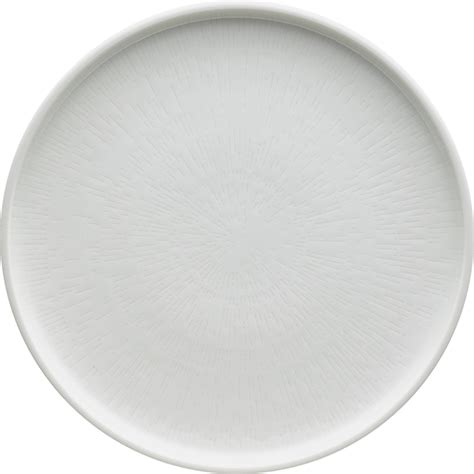Shiro Plate Flat Round Coupe Structure 28cm Ambience
