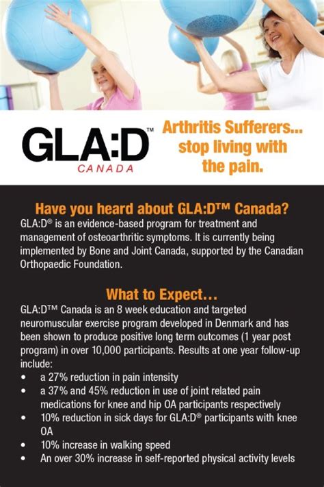 Glad Exercise Program For Arthritis Relief We Fix U Clinic