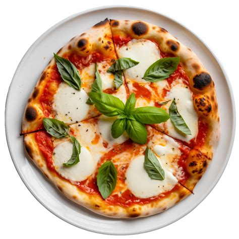 Ai Generiert Köstlich Margherita Pizza Auf Transparent Hintergrund