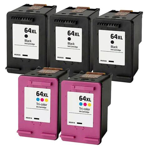Hp 64xl Combo Pack 5 Ink Cartridges High Yield Comboink