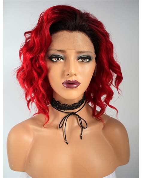 Bright Red Lace Front Curly Red Hair Wig Super X Studio