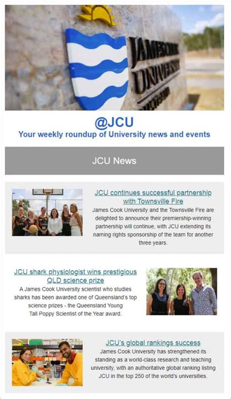 Jcu Newsletter Jcu Australia