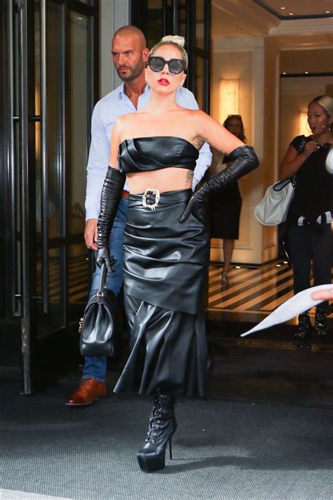 Lady Gaga In Black Leather Look 13 Gotceleb