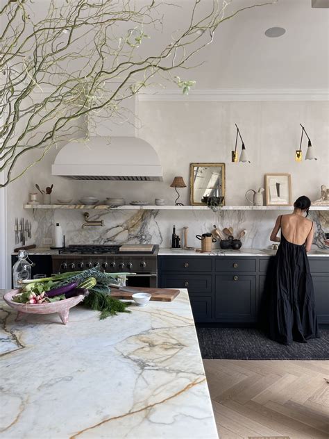 How Athena Calderone Created Her 20 Marble Floating Kitchen Shelf