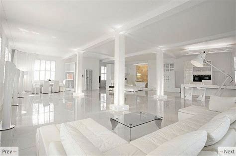 Outstanding Modern Interior All White Interior Setting Stunning House