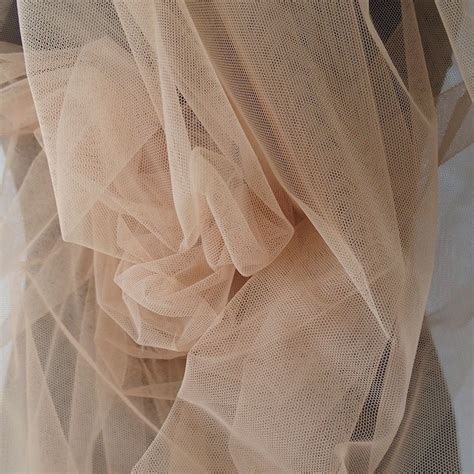 Nude Skin Color Beige Tulle Fabric For Embroidery All Purpose Etsy