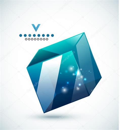 Modern 3d Vector Glass Cube Design Template Stock Vector By ©akomov