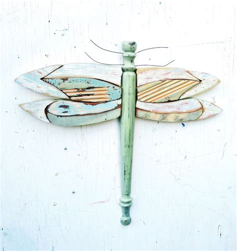 Mosaic Dragonfly Reclaimed Wood Art Boho Room Decor Wood Etsy