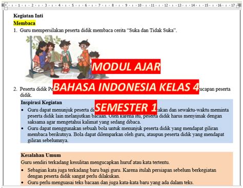 Modul Ajar B Indonesia Kelas Sd Semester Kurikulum Merdeka Kherysuryawan Id