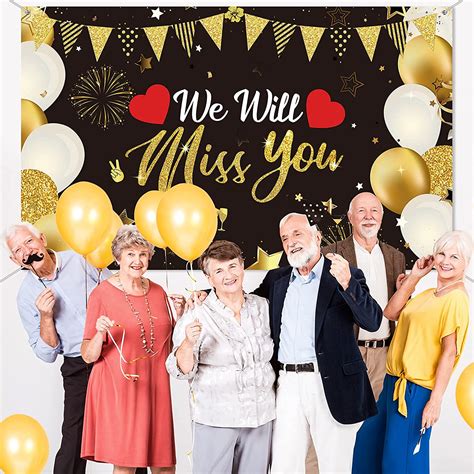Buy We Will Miss You Party Decorations Extra Large Black Gold Going