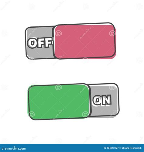 Vector Image On Off Switch Icon Switch Icon Cartoon Style On White