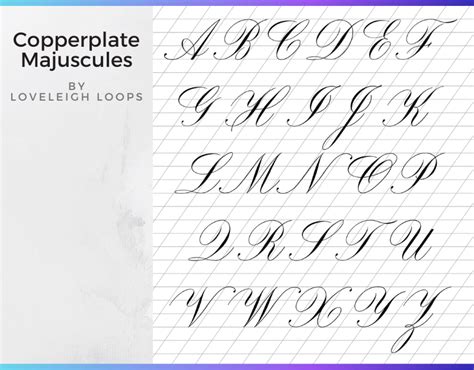 Beginners Guide To The Copperplate Uppercase Alphabet — Loveleigh Loops