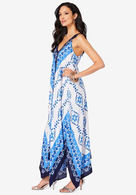 Scarf Print Maxi Dress Roamans