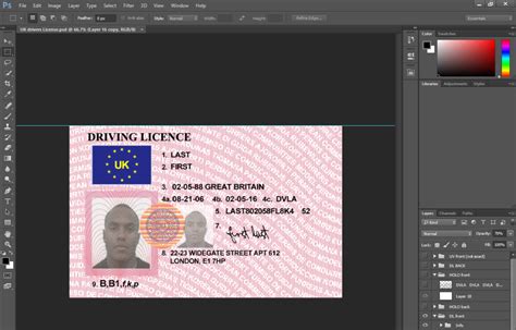Uk Drivers License Psd Template Mdwvn