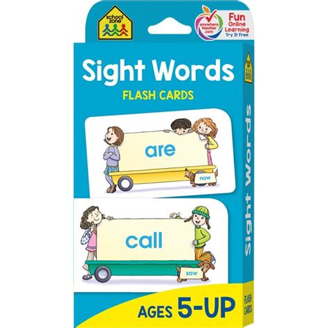 Flash Card Sight Words Flashcards Other