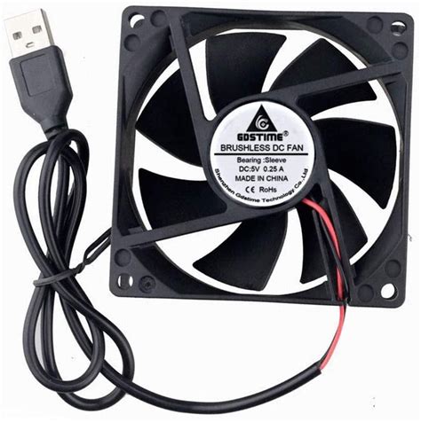 Gdstime 5v Usb Fan 80mm 80x80x25mm Brushless Dc Cooling Fan Walmart