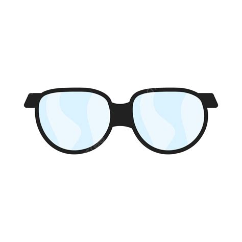 รูปnerd Eye Glasses ไอคอนสไตล์แบนป้ายเวกเตอร์ภาพประกอบแยกต่างหากบนสีขาว