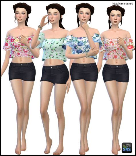 Simista Recolours Of Sentate Daphne Top • Sims 4 Downloads Sims 4