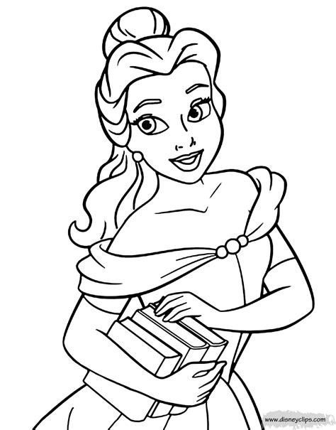 How beautiful belle is looking in this portrait, isn't she? Beauty and the Beast Coloring Pages | Disney's World of ...