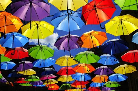 Colored Umbrellas Stock Image Image Of Traditional Town 41189797