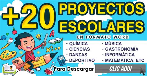 20 Proyectos Escolares Varios Temas Blog Educativo