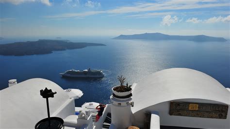 1920x1080 1920x1080 View Santorini Landscape Sea Greece Liner