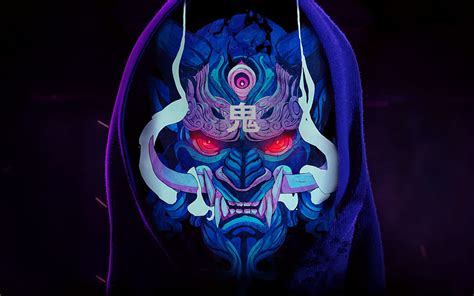 X Px P Free Download Oni Mask Chun Lo White Dark Mocah Japanese Oni Mask Hd