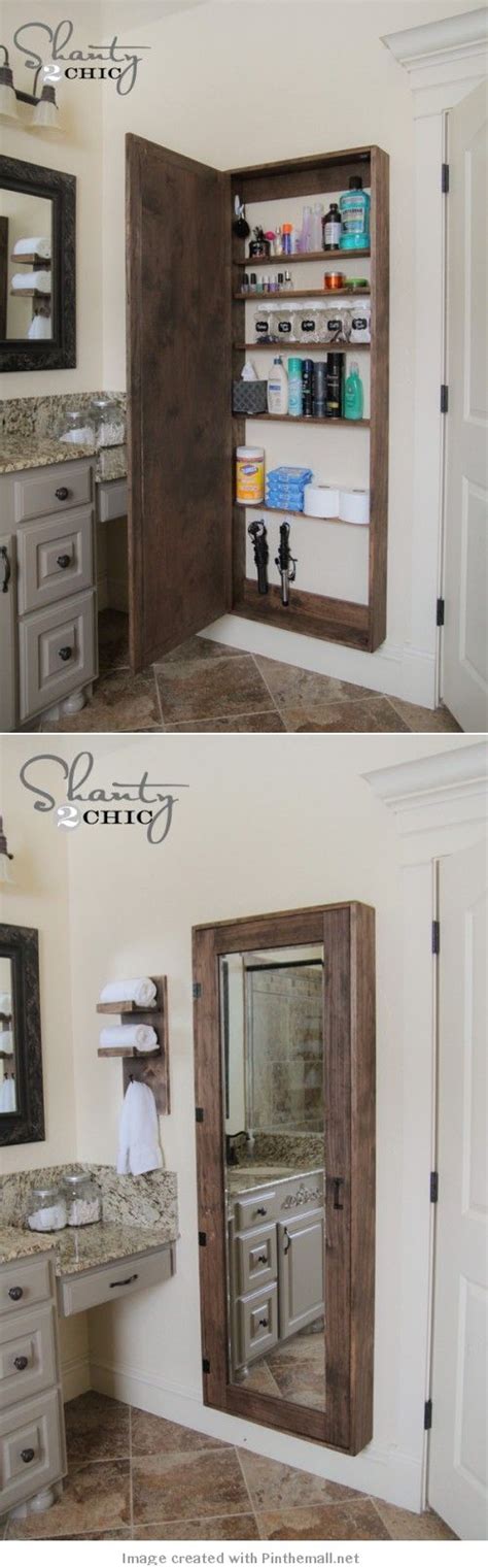 After the paint has completely dried, use a construction adhesive specifically designed for mirrors and bathrooms to adhere the mdf boards directly onto the mirror. DIY Bathroom Mirror Storage Case | Medicine Cabinets ...