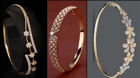Unique Of Trendy Designer Womens Gold Diamonds Bracelet Design