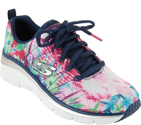 Skechers Tropical Print Sneaker Wedges Spring Essential Page 1