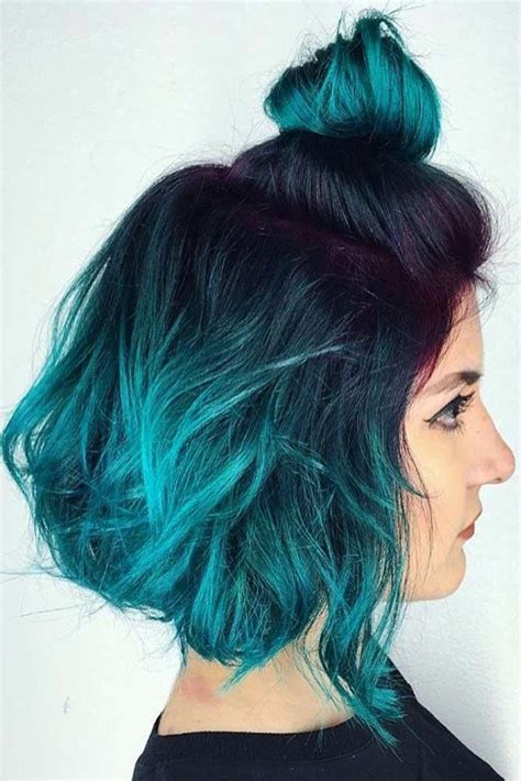 I Love This Balayagehighlightsonshorthair Teal Hair Dye Turquoise