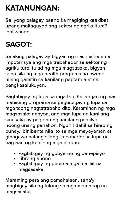 Sa Iyong Palagay Paano Ka Magiging Kaakibat Upang Maitaguyod Ang Sektor