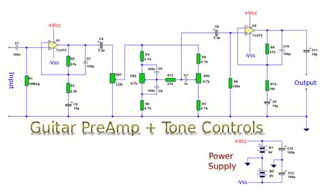 Because if not using a mic preamp and still maintain potensio treble and bass sound input. Guitar Preamp with Tone Controls