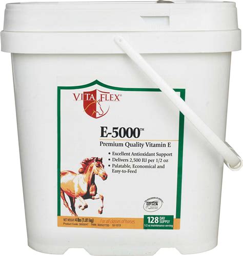 Subscribe articles and updates for healthy, thriving animals. E-5000 Premium Quality Vitamin E for Horses Vita Flex ...