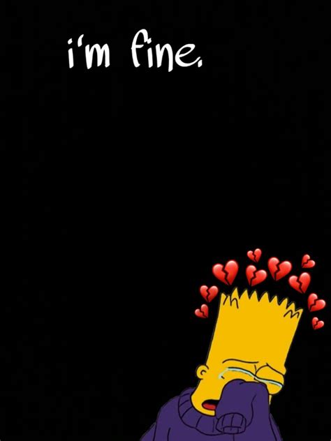 1080x1080 Sad Heart Bart Sad Bart Simpson Wallpapers Top Free Sad